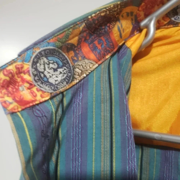 Robert Graham Mens Long Sleeve Button Down Multi-colored Striped Shirt, Size MM. - Picture 8 of 10